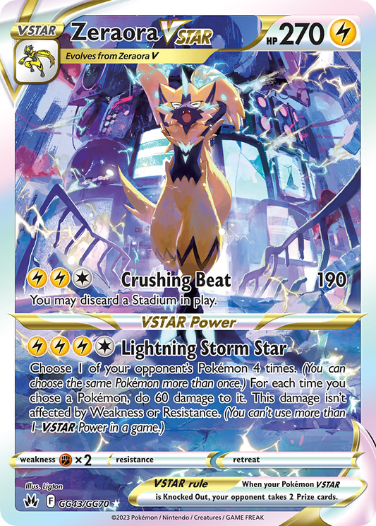 Zeraora VSTAR - GG43/70 Crown Zenith Galarian Gallery