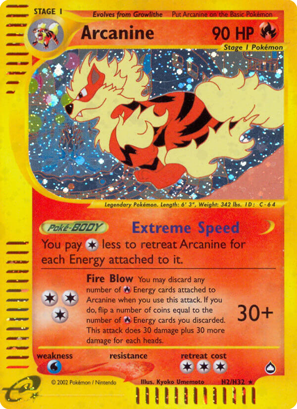 Arcanine - H2/147 Aquapolis