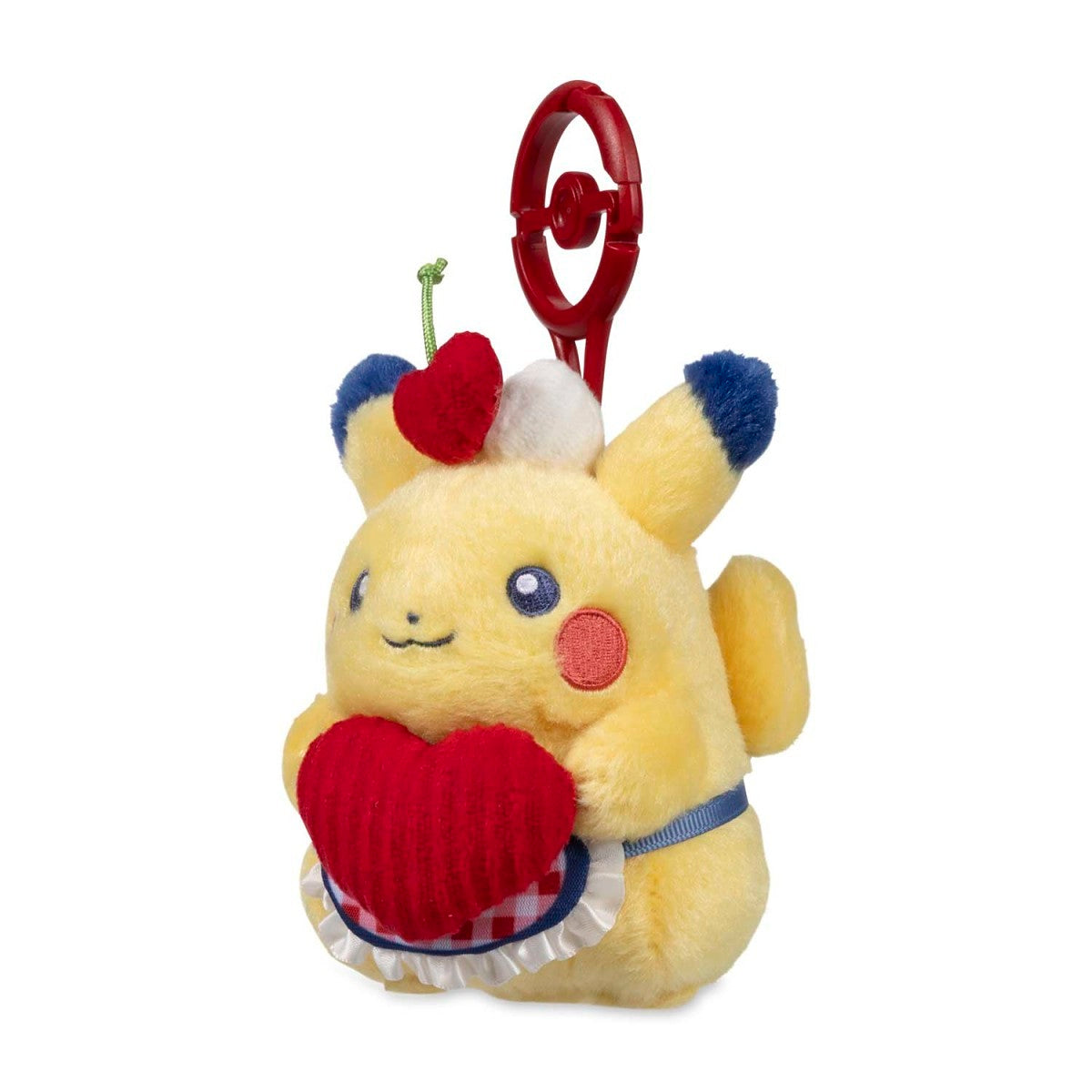 Pikachu with Heart Sweetheart Diner Plush Keychain