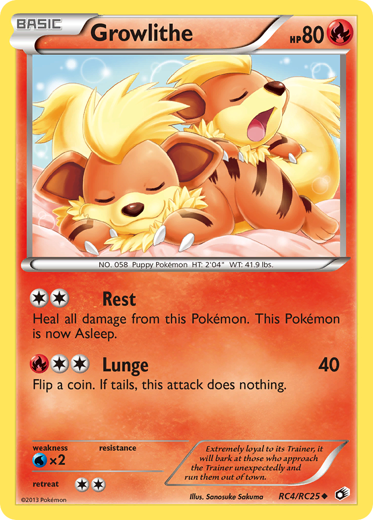 Growlithe - RC4/113 Legendary Treasures