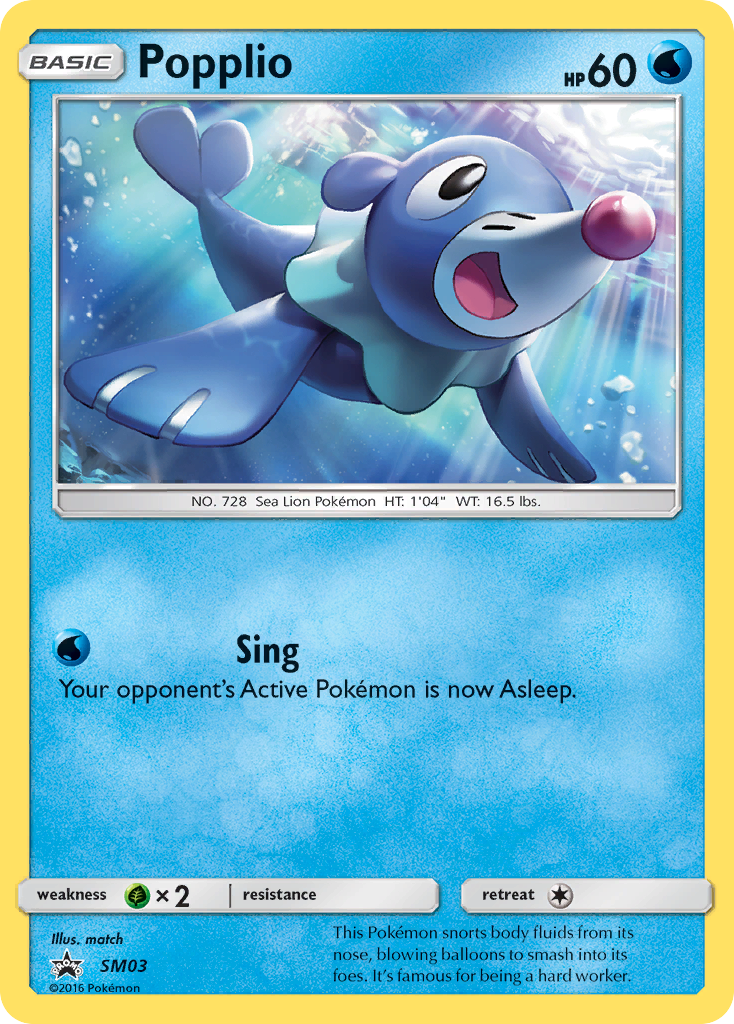 Popplio - SM03/248 SM Black Star Promos