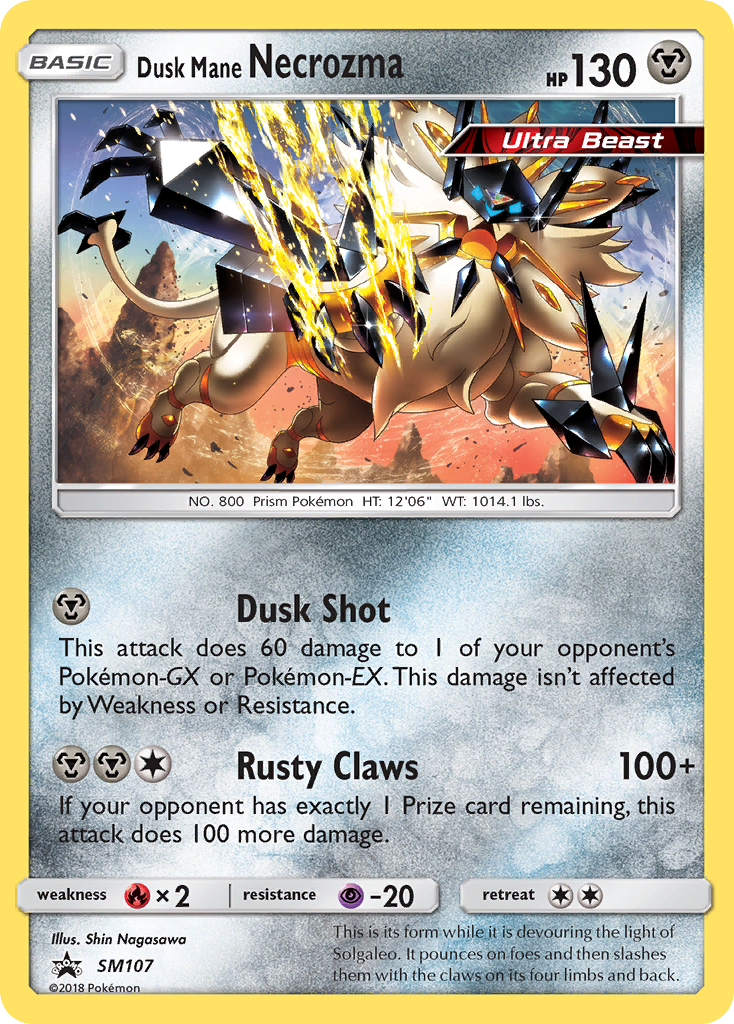 Dusk Mane Necrozma - SM107/248 SM Black Star Promos