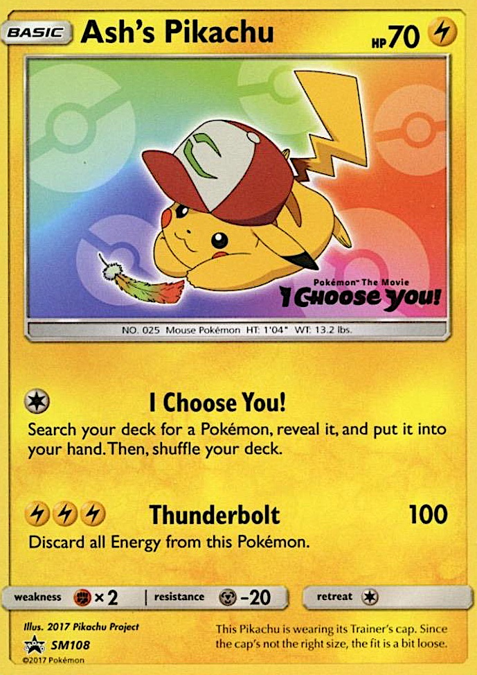 Ash's Pikachu - SM108/248 SM Black Star Promos