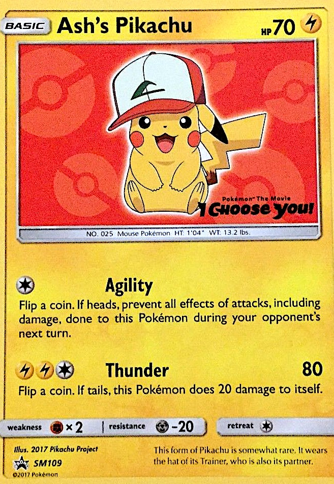 Ash's Pikachu - SM109/248 SM Black Star Promos