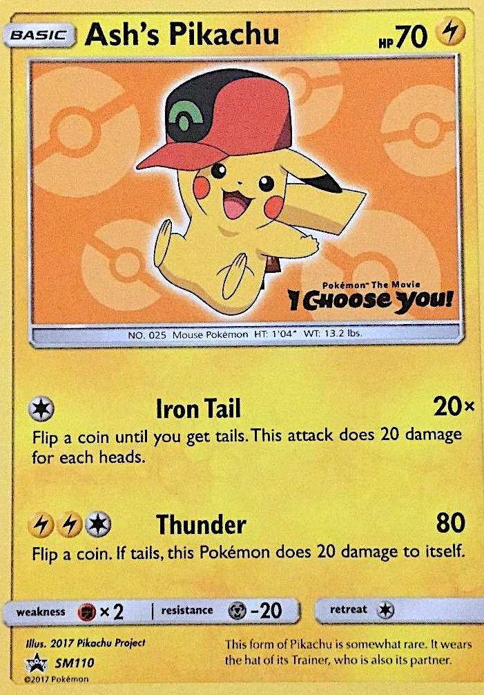 Ash's Pikachu - SM110/248 SM Black Star Promos