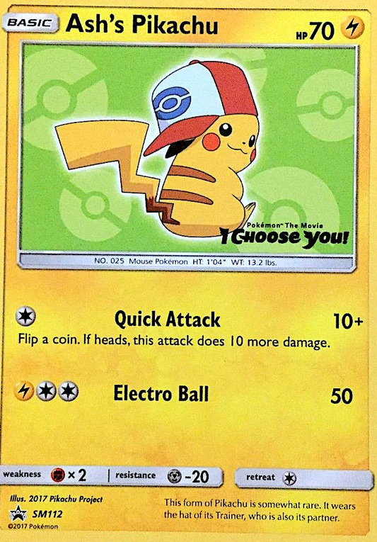 Ash's Pikachu - SM112/248 SM Black Star Promos