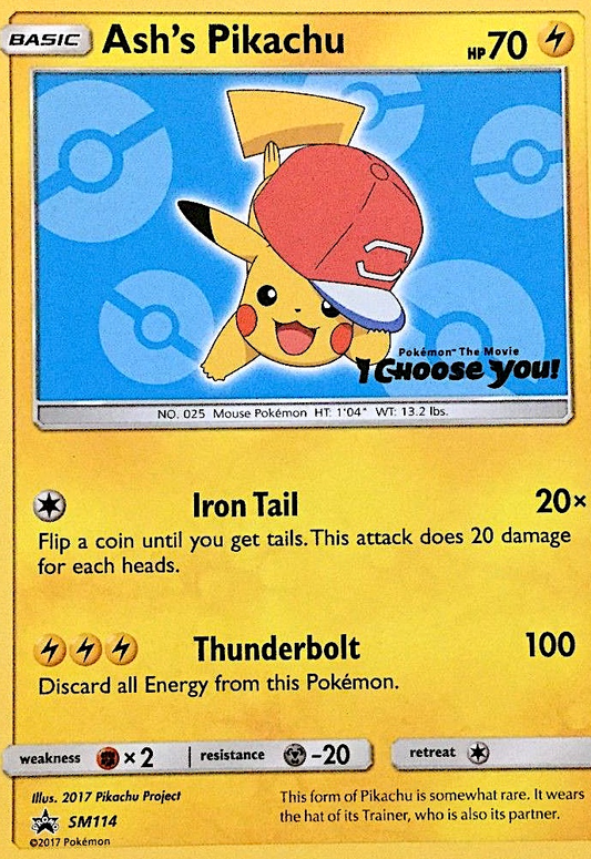 Ash's Pikachu - SM114/248 SM Black Star Promos