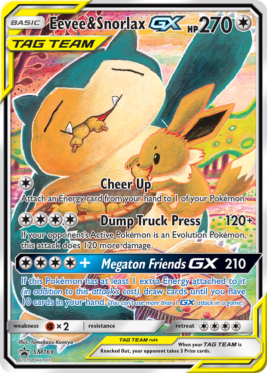 Eevee & Snorlax-GX - SM169/248 SM Black Star Promos