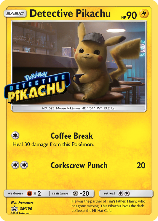 Detective Pikachu - SM190/248 SM Black Star Promos