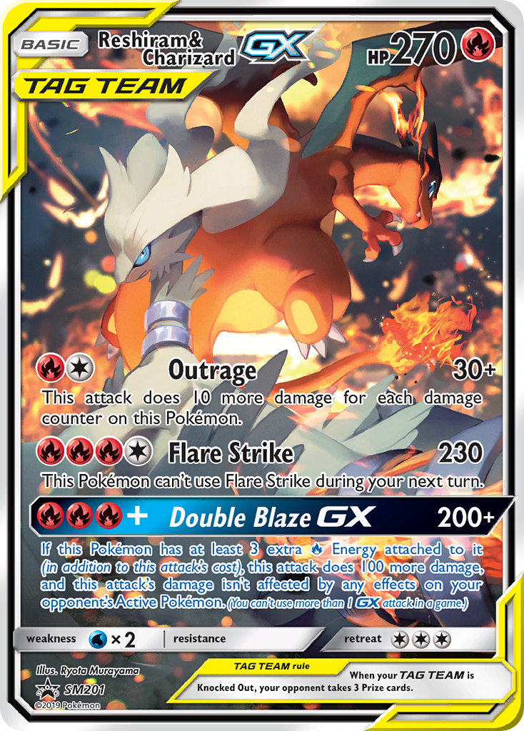 Reshiram & Charizard-GX - SM201/248 SM Black Star Promos