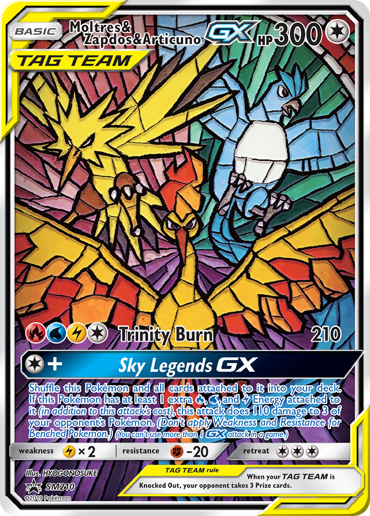 Moltres & Zapdos & Articuno-GX - SM210/248 SM Black Star Promos