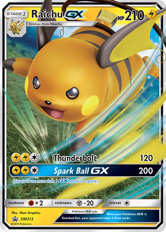 Raichu-GX - SM213/248 SM Black Star Promos