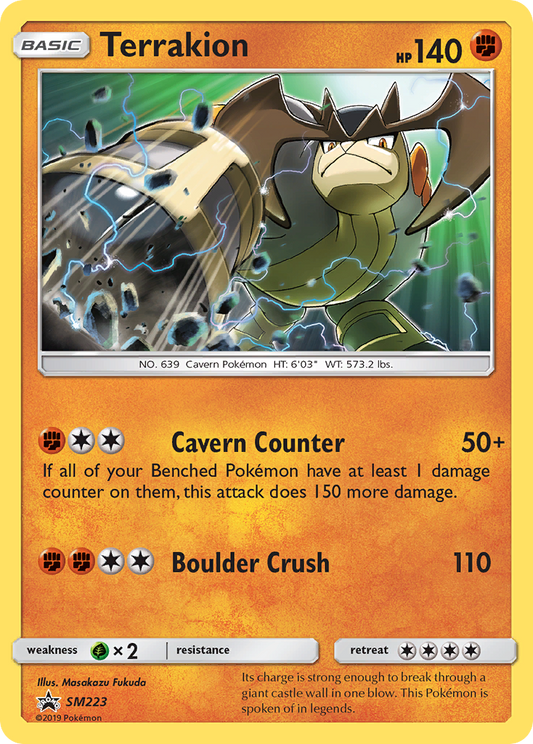 Terrakion - SM223/248 SM Black Star Promos