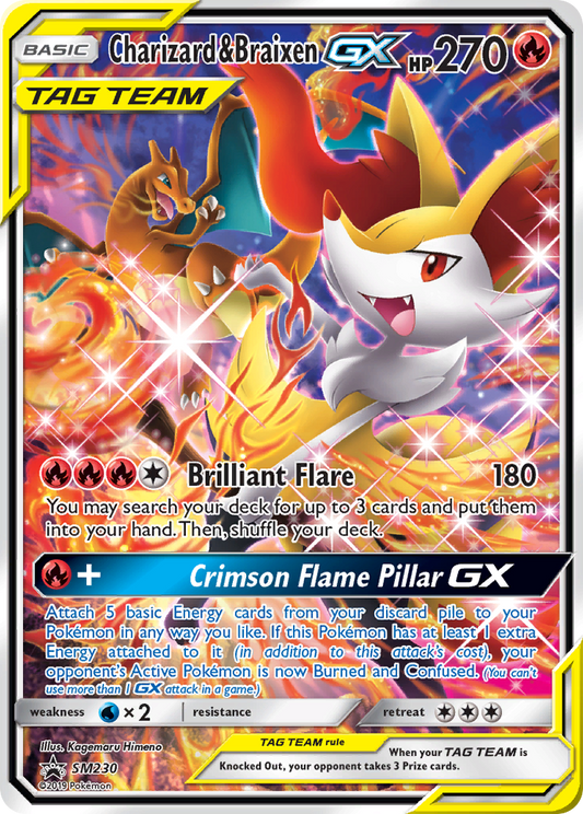 Charizard & Braixen-GX - SM230/248 SM Black Star Promos