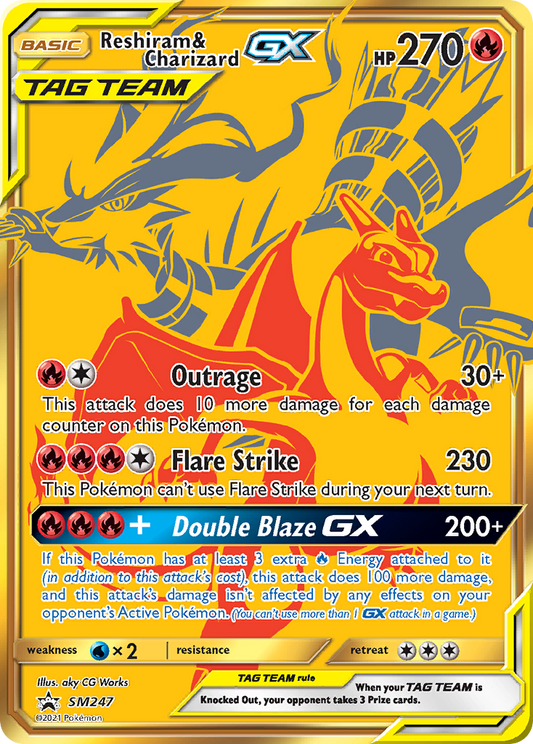 Reshiram & Charizard-GX - SM247/248 SM Black Star Promos