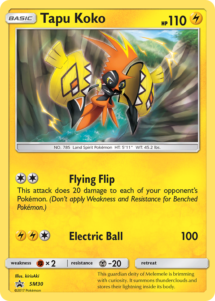 Tapu Koko - SM30/248 SM Black Star Promos