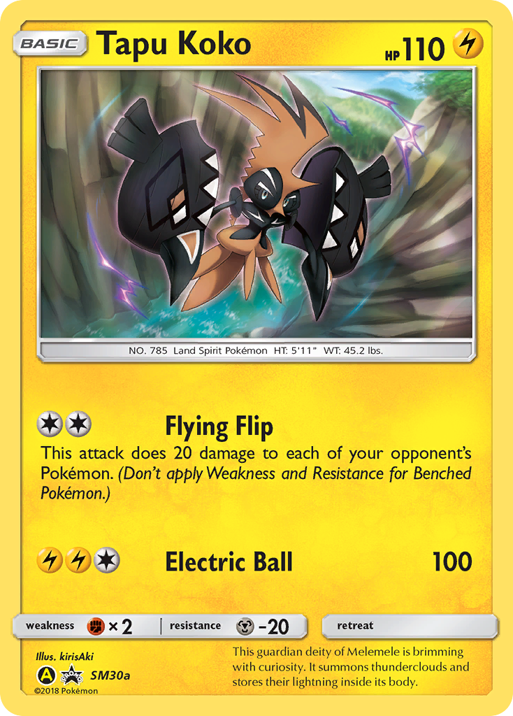 Tapu Koko - SM30a/248 SM Black Star Promos