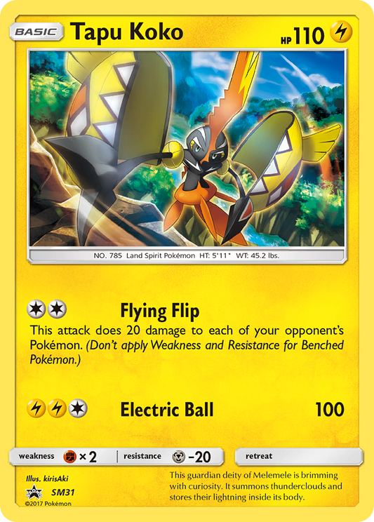 Tapu Koko - SM31/248 SM Black Star Promos