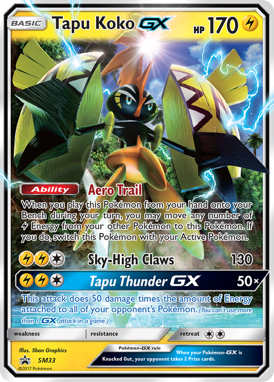 Tapu Koko-GX - SM33/248 SM Black Star Promos