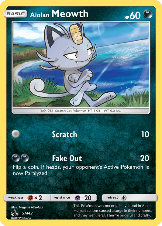 Alolan Meowth - SM43/248 SM Black Star Promos