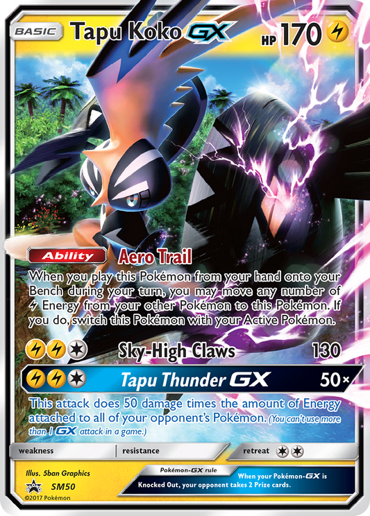 Tapu Koko-GX - SM50/248 SM Black Star Promos