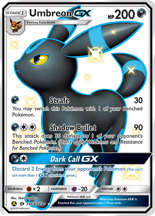 Umbreon-GX - SV69/94 Hidden Fates Shiny Vault