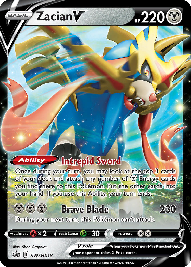 Zacian V - SWSH018/307 SWSH Black Star Promos