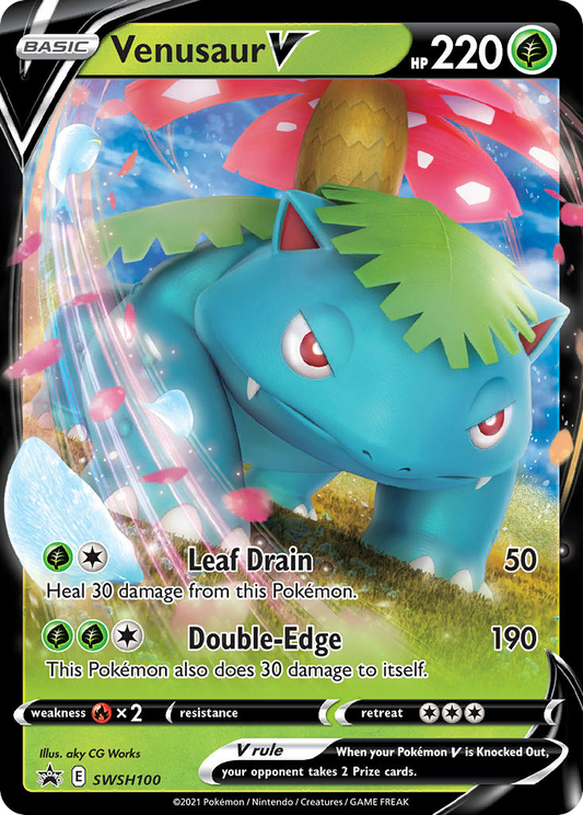 Venusaur V - SWSH100/307 SWSH Black Star Promos