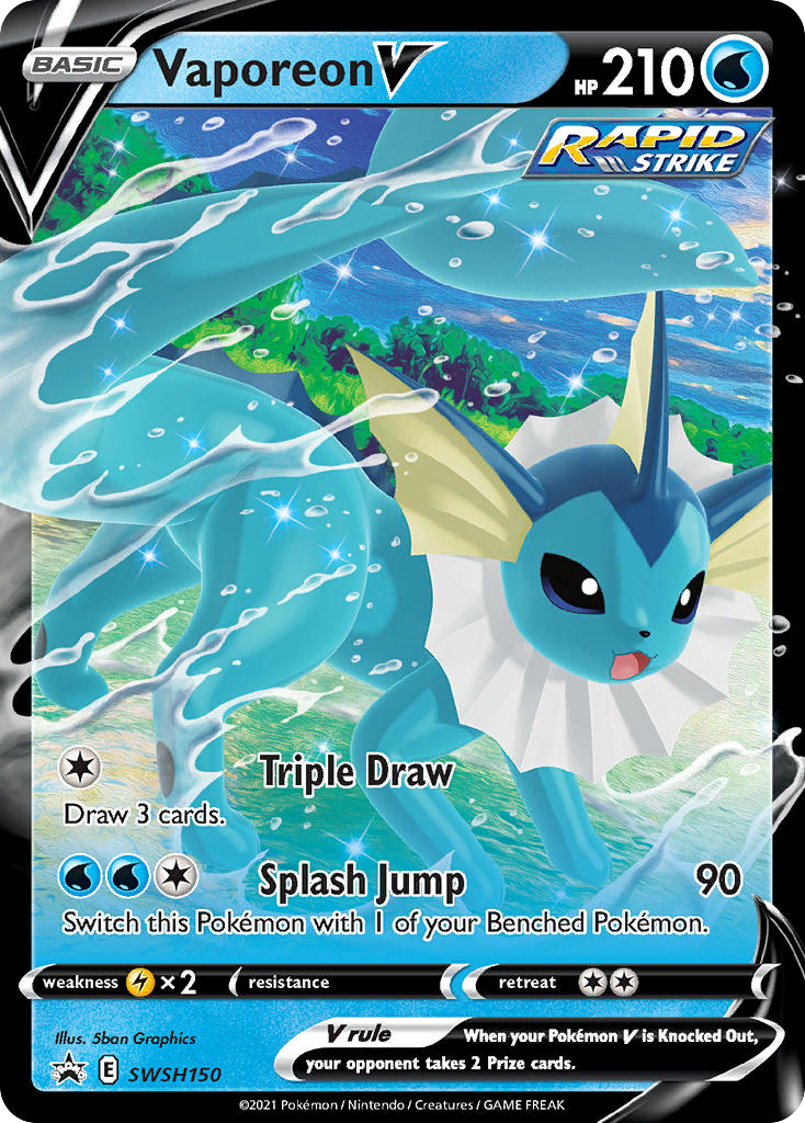 Vaporeon V - SWSH150/307 SWSH Black Star Promos