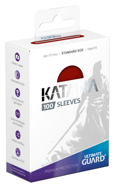 Ultimate Guard - Katana Standard Size Sleeves 100ct - Red