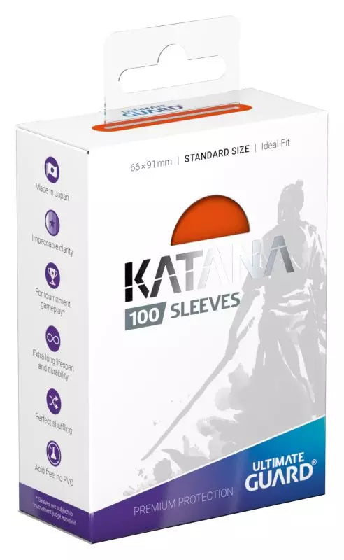 Ultimate Guard - Katana Standard Size Sleeves 100ct - Orange