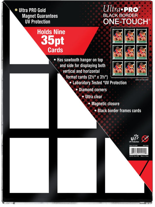 Ultra Pro One Touch 35pt 9 Card Black Border Frame