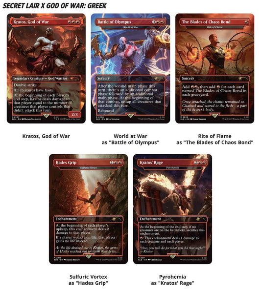 Playstaion: God of War: Vengeance MTG Secret Lair