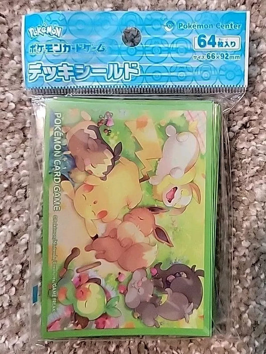 Pikachu & Friends Sleeping Sleeves Pokemon Center Japan