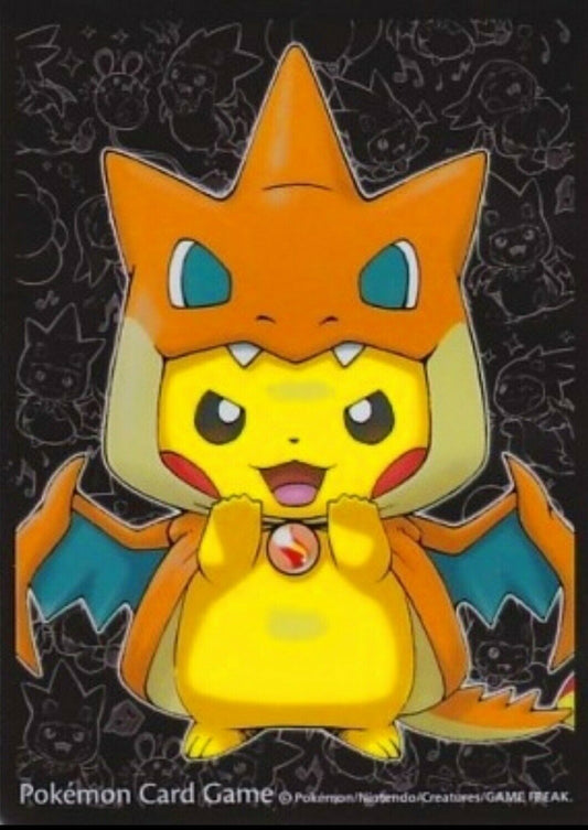 Mega Charizard Poncho Pikachu Pokemon Center Japan 2015 Sleeves 32 Pack