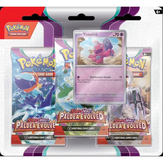 Paldea Evolved 3 Pack Blister - Tinkatink Pokemon TCG